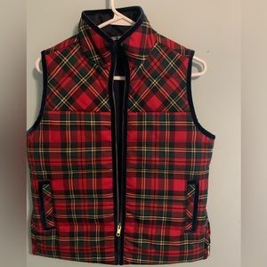 J Crew tartan plaid vest